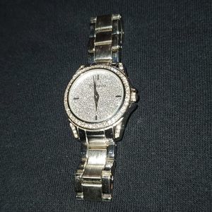 Super Bling Glitter & Crystal Pave Silver Style & Co. Ladies Watch